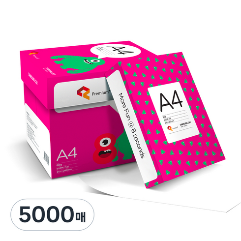 에잇세컨즈 삼성물산 복사용지 80g, A4, 5000매