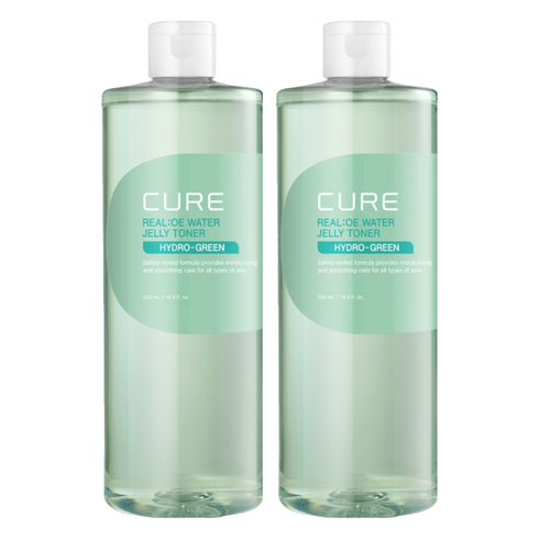 김정문알로에 라센스 큐어 리알로에 워터 젤리 토너, 500ml, 2개