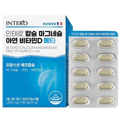인테로 칼슘 마그네슘 아연 비타민D 메타 117g, 90정, 1개