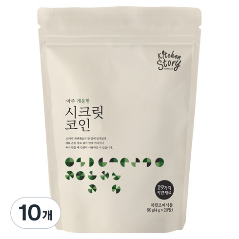 키친스토리 시크릿코인 아주 개운한맛, 80g, 10개