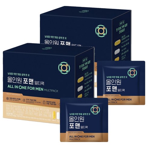 대상웰라이프 정품 올인원 포 맨 멀티팩 멀티비타민 28회분, 112.14g, 2세트