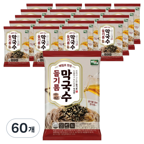 백제 들기름 막국수, 211g, 60개