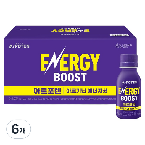 아르포텐 아르기닌 에너지샷 10p, 1L, 6개