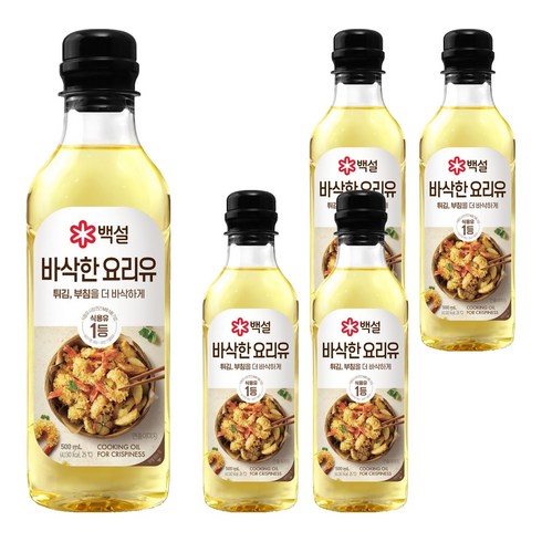 백설 바삭한 요리유, 500ml, 5개