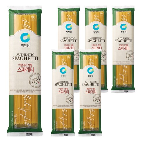 청정원 이탈리아 정통 스파게티면, 500g, 6개