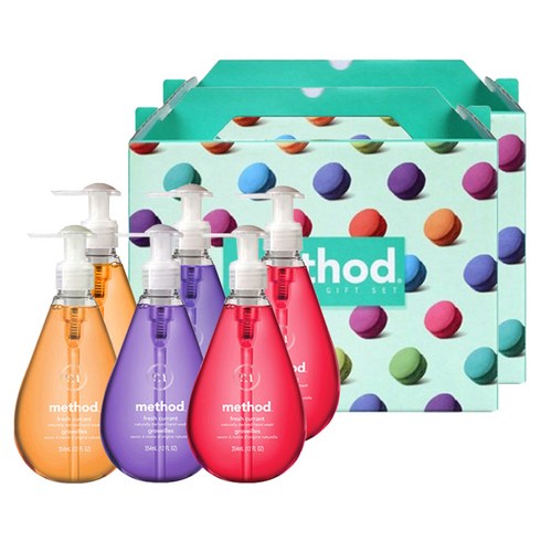 메소드 고보습 핸드워시 3종 세트 만다린 망고+후레쉬 커런트+프렌치 라벤더 향, 354ml, 2개