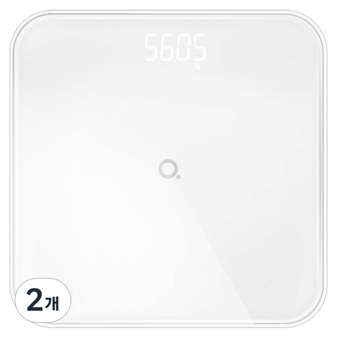 앳플리 가정용 LED 디지털 몸무게 체중계, T4, 화이트, 2개