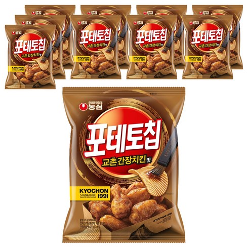 포테토칩 교촌간장치킨맛, 55g, 10개