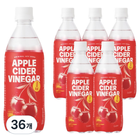 클룹 애사비소다 타트체리 탄산음료, 500ml, 36개
