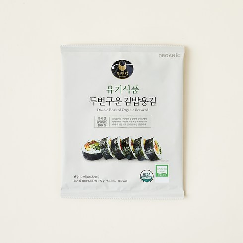 [만전김] 유기식품 구운 김밥김 22g(10매), 22g, 1개