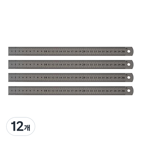블루마토 스틸 직자 I-6 30cm, 혼합색상, 12개