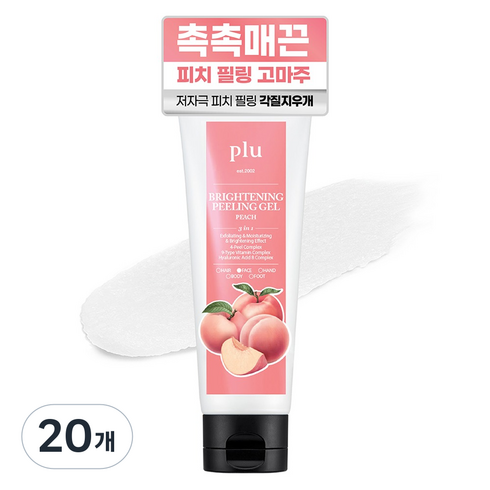 플루 페이셜 브라이트닝 필링 젤 피치, 100g, 20개
