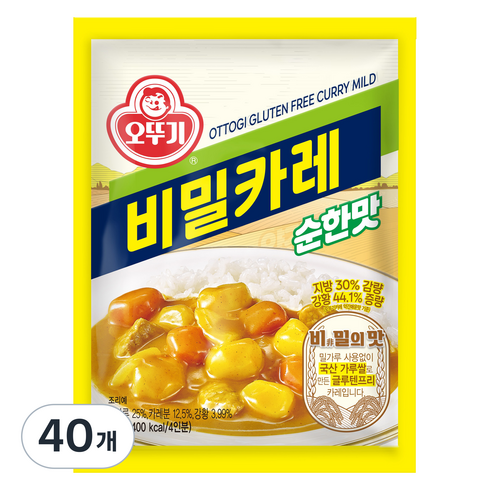 오뚜기 비밀카레 순한맛, 100g, 40개