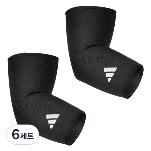 아디다스피트니스 퍼포먼스 팔꿈치 보호대 2p, 6세트, 블랙 + 화이트