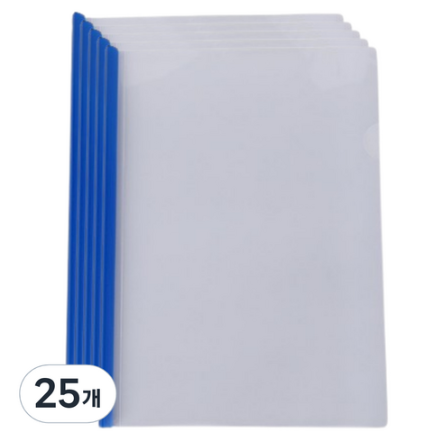 아스터 막대 파일 클립 정리 바인더, 블루, 25개