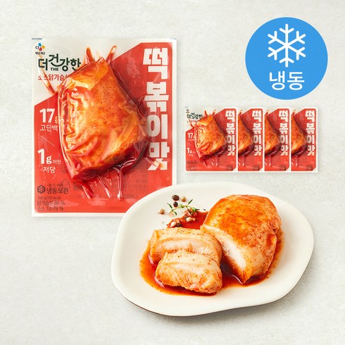 더건강한 소스 닭가슴살 떡볶이맛 (냉동), 100g, 5개, 1개입