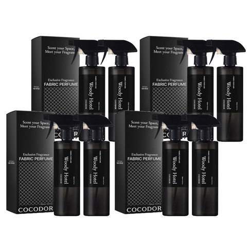 코코도르 패브릭 퍼퓸 섬유탈취제 우디호텔 본품, 8개, 500ml