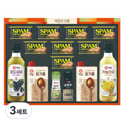 CJ제일제당 명절 스팸 선물세트 최고의선택 프리미엄호, 3세트