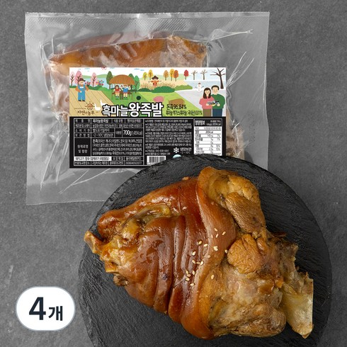 자연과농부 흑마늘 왕족발, 700g, 4개