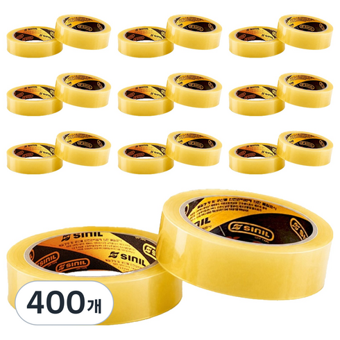 신일테이프 물레방아 문구 테이프 24mm x 25m, 투명, 400개