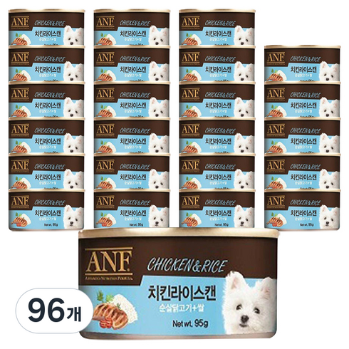 ANF 강아지 치킨라이스캔, 치킨라이스맛, 95g, 96개