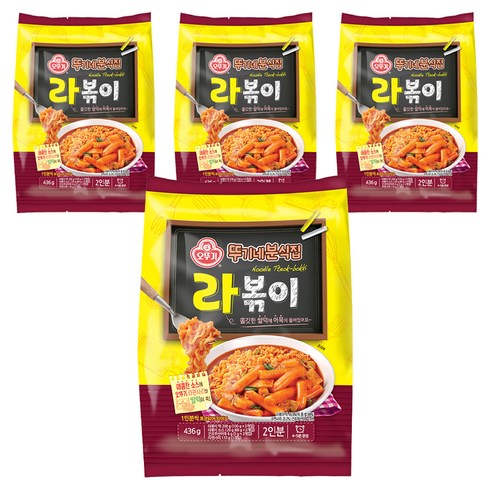 오뚜기 뚜기네분식집 라볶이, 4개, 436g