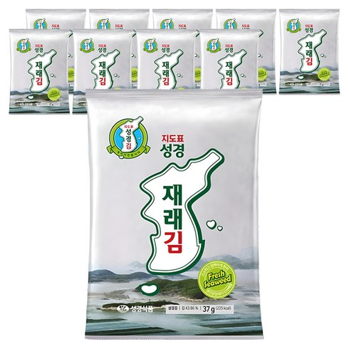 지도표성경 재래 전장김, 37g, 10개