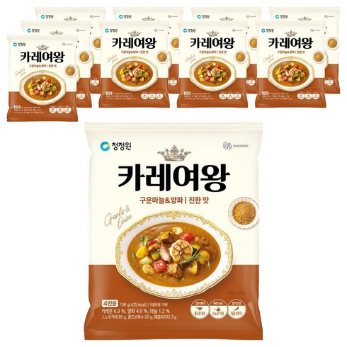 카레여왕 구운마늘&양파 분말카레, 108g, 10개