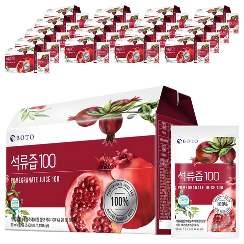 보뚜 석류즙 100, 80ml, 540개