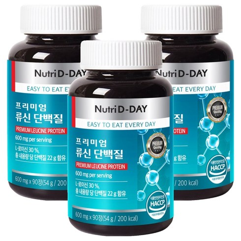 뉴트리디데이 프리미엄 류신 단백질, 90정, 3개