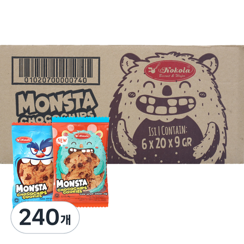 코코라 몬스타 초코칩쿠키, 9g, 240개