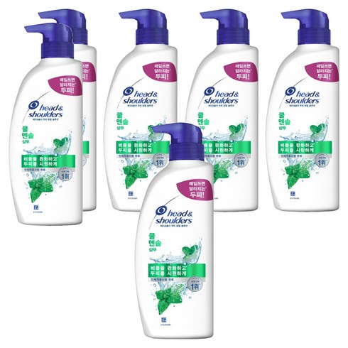 헤드앤숄더 두피 토탈 솔루션 샴푸 쿨 멘솔, 550ml, 6개
