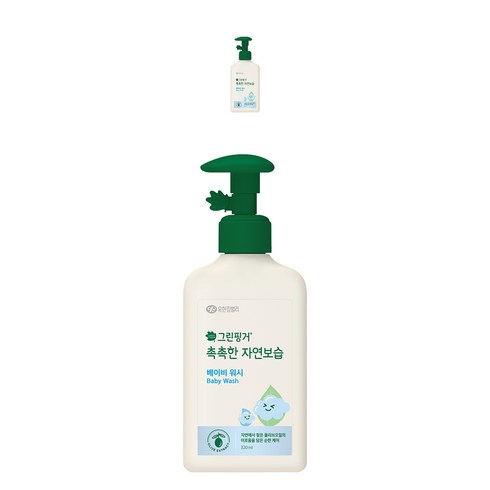 그린핑거 촉촉한 자연보습 베이비 워시, 320ml, 2개