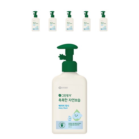그린핑거 촉촉한 자연보습 베이비 워시, 320ml, 6개