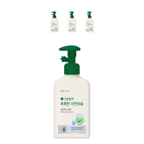그린핑거 촉촉한 자연보습 샴푸 +샴푸, 320ml, 4개