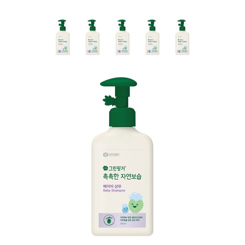 그린핑거 촉촉한 자연보습 베이비 샴푸, 320ml, 6개
