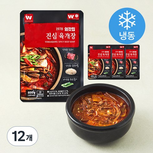 외갓집 진심 육개장 (냉동), 600g, 12개