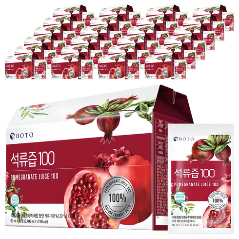 보뚜 석류즙 100, 80ml, 750개