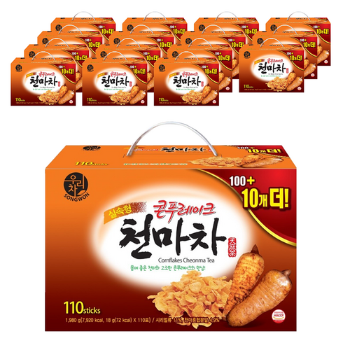 우리차 콘푸레이크 천마차, 18g, 110개입, 16개