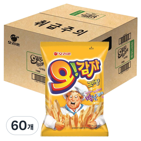 오리온 오감자 그라탕 스낵, 50g, 60개