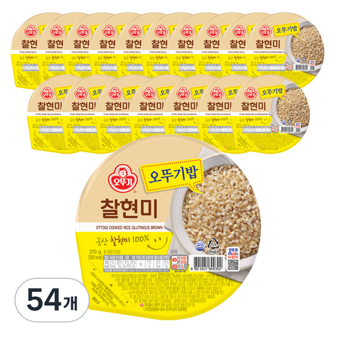 오뚜기 오뚜기밥 찰현미, 210g, 54개