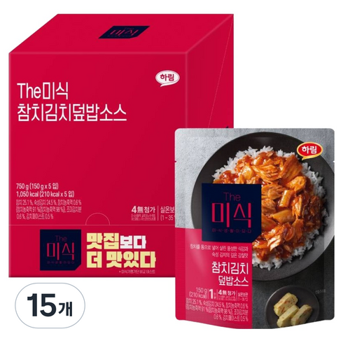 더미식 참치김치 덮밥소스, 150g, 15개