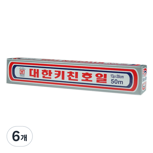 대한웰빙은박접시 호일 30cm x 50m, 6개