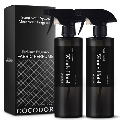 코코도르 패브릭 퍼퓸 섬유탈취제 우디호텔 본품, 2개, 500ml