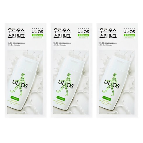 우르오스 남성용 올인원 스킨밀크, 200ml, 3개