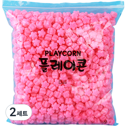 플레이콘 꽃모양 만들기재료 리필 800p 세트, 분홍, 2세트