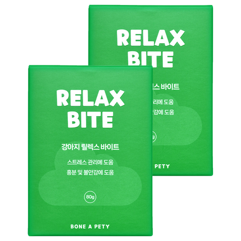 본아페티 강아지 바이트 영양제, 80g, 스트레스완화/안정/집중력관리, 2개