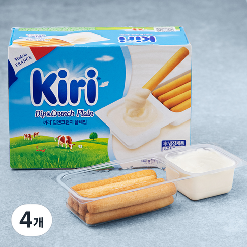 끼리 딥앤크런치 플레인 가공치즈 + 과자, 35g, 4개입, 4개