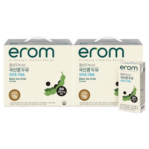 이롬 황성주 박사의 국산 검은콩 고칼슘 두유, 190ml, 40개