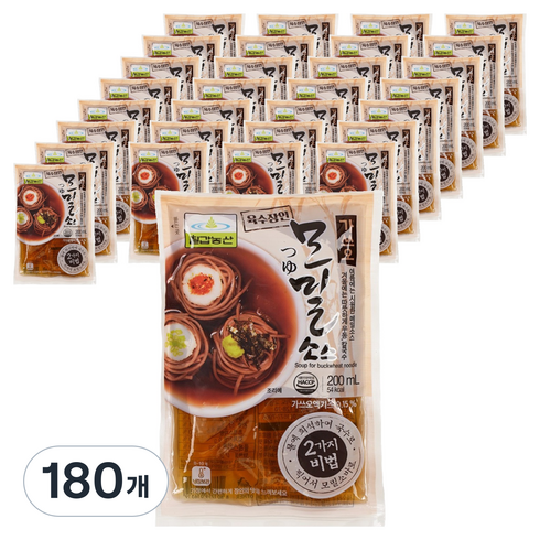 모밀 소스 파우치, 200ml, 180개